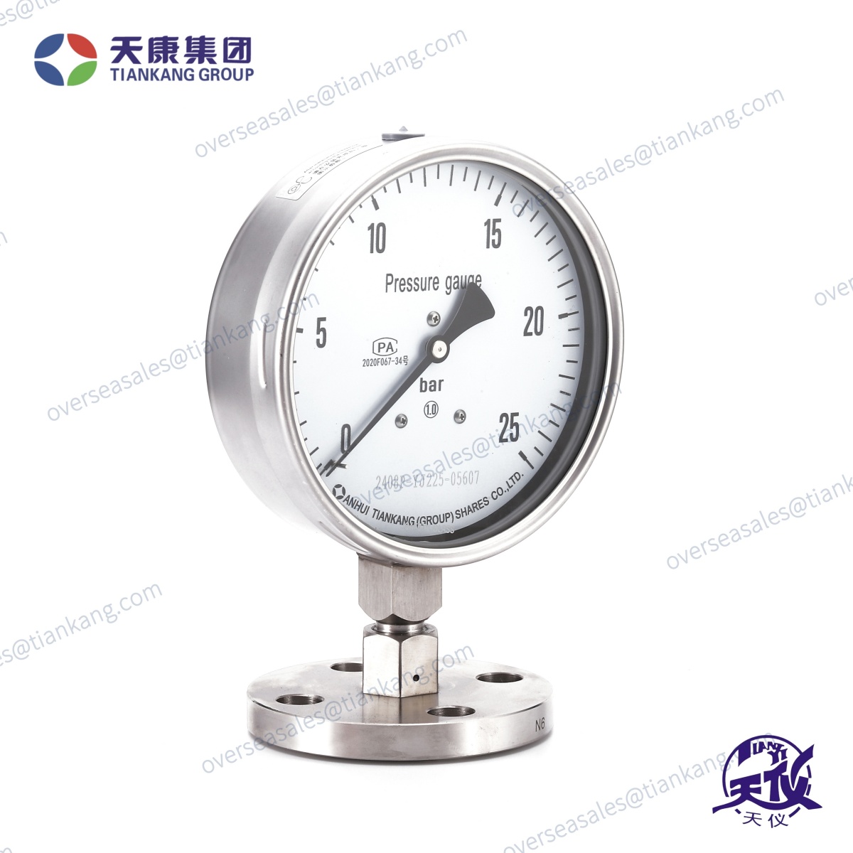 Tiankang Diaphragm Pressure Gauge - tiankanginternational