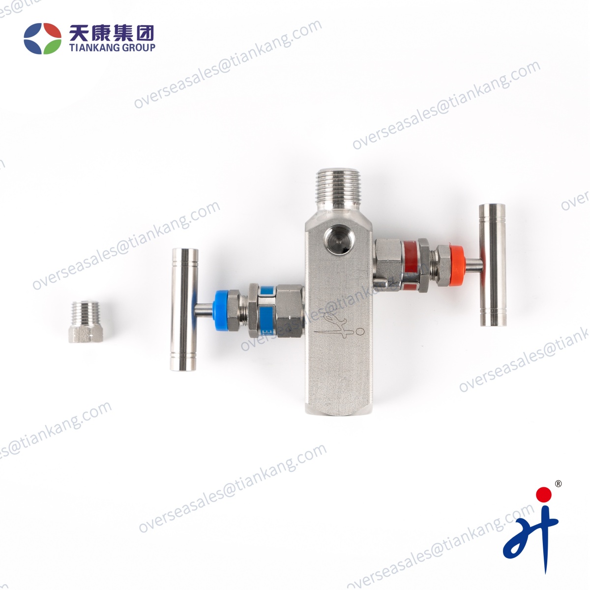 TianKang HongJi In-Line Two Valve Manifold（Female to Male Thread  Ends） - tiankanginternational