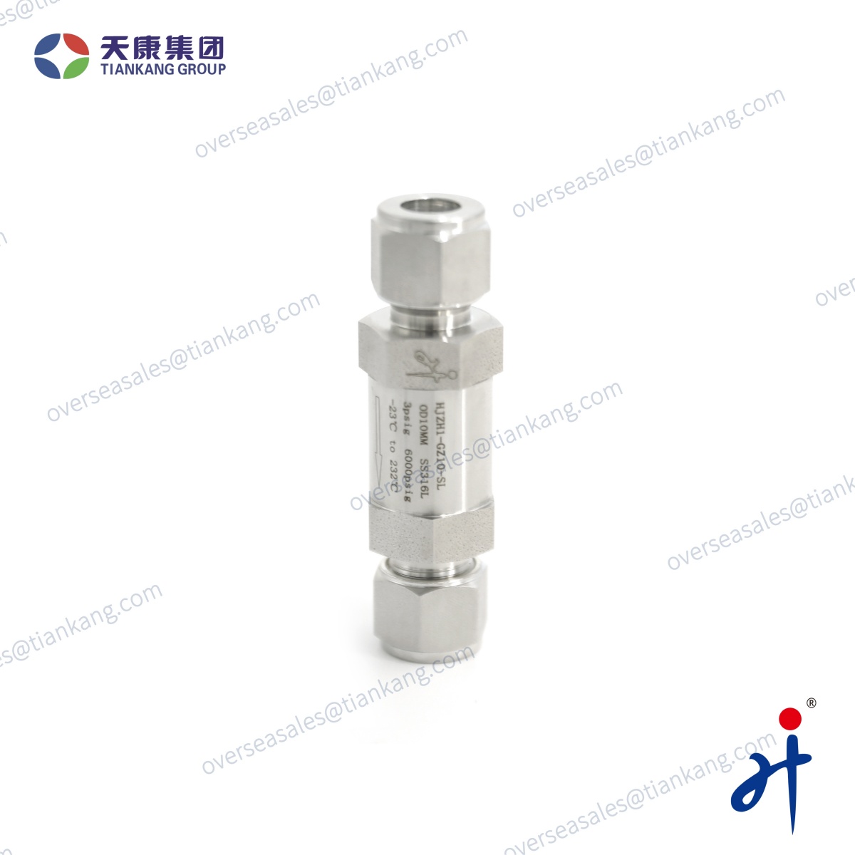 TianKang HongJi Check Valve with Tube Fitting Connection - tiankanginternational